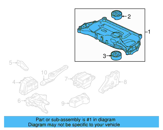 Engine Cradle 1K0-199-313-AL - View 9