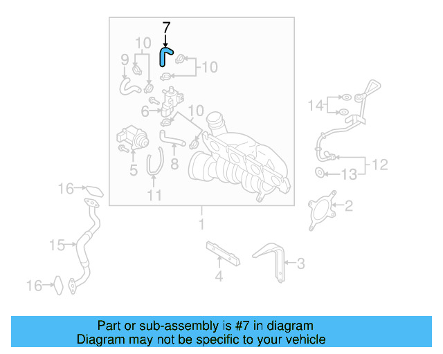 Vacuum Hose 06J-145-718-F - View 2
