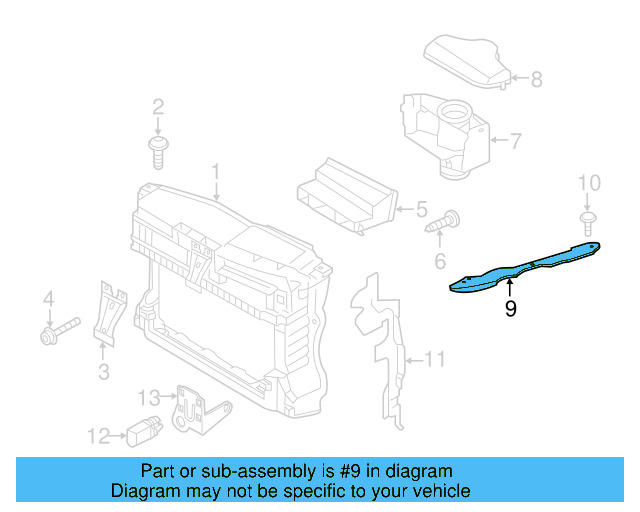 Radiator Support Side Panel 5K0-806-929-B - View 5