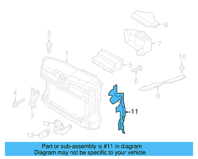 Air Baffle 5K0-121-284-E - View 5
