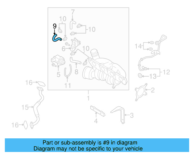 Vacuum Hose 06J-145-718-E - View 11