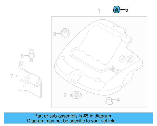 Engine Cover Insulator 06A-103-226 - View 21