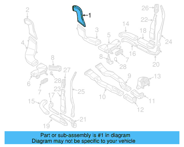 Upper Duct 3D1-819-804-A - View 3