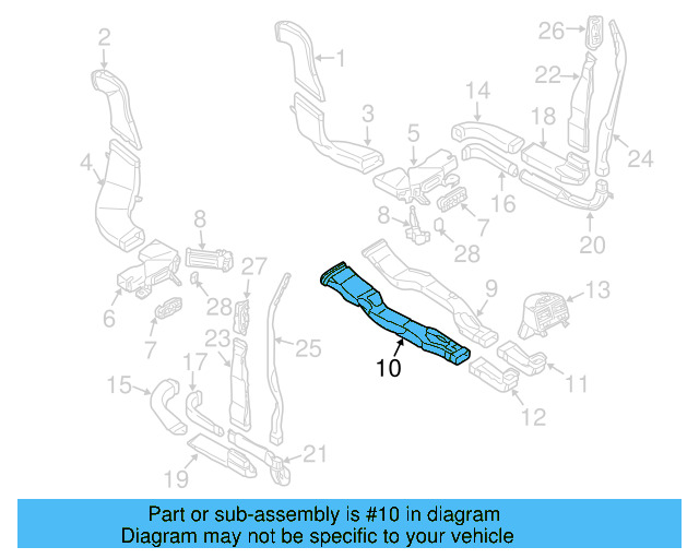 Center Duct 3D0-819-655 - View 3