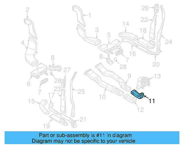 Outlet Duct 3D0-819-726 - View 3