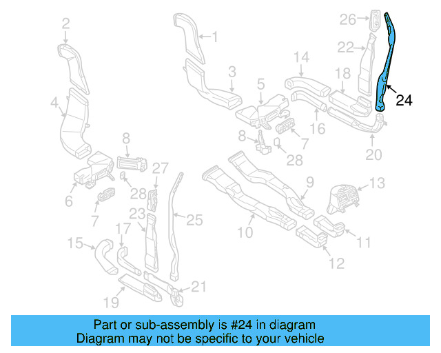 Rear Duct 3D0-819-812 - View 5