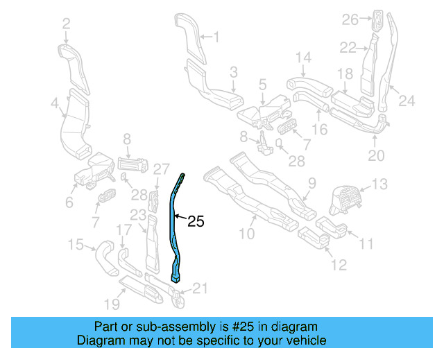 Rear Duct 3D0-819-811 - View 4