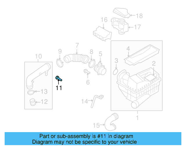 Engine Air Intake Hose Bolt N-909-936-01 - View 20