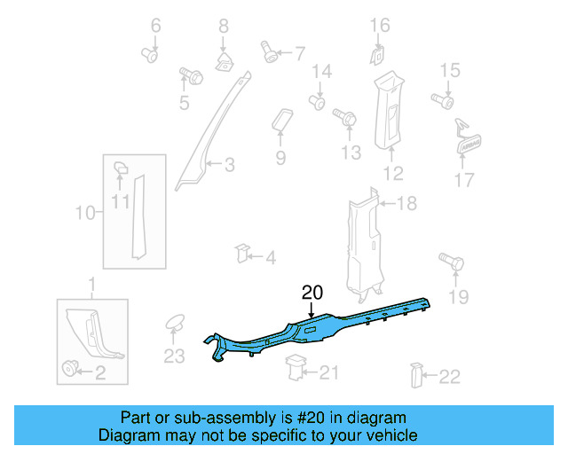 Scuff Plate Clip 6Q0-853-147 - View 72