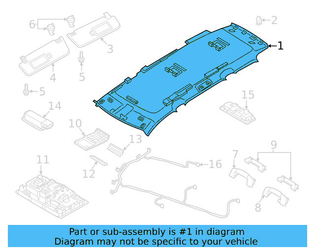Headliner 3CM-867-501-G-3FG - View 3