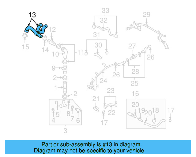 Radiator Coolant Hose 3C0-121-049-J - View 29