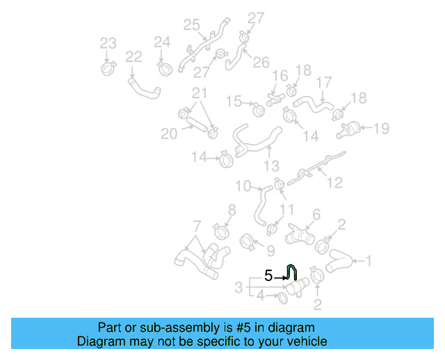 Radiator Coolant Hose 3C0-121-049-J - View 13