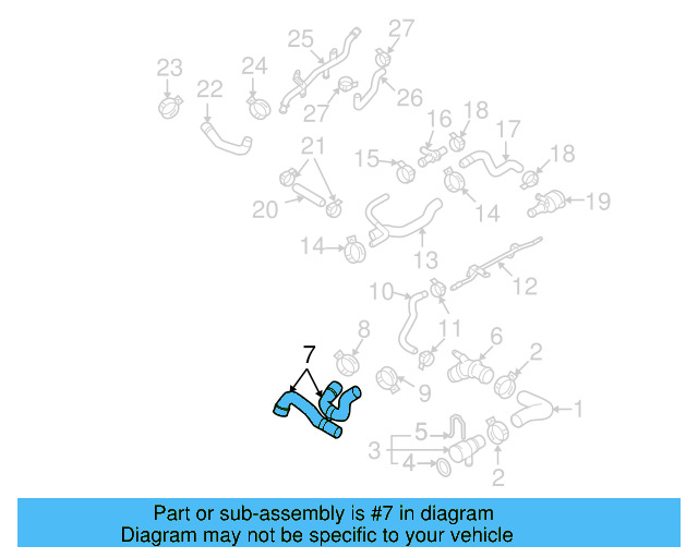 Radiator Coolant Hose 3C0-121-049-J - View 17