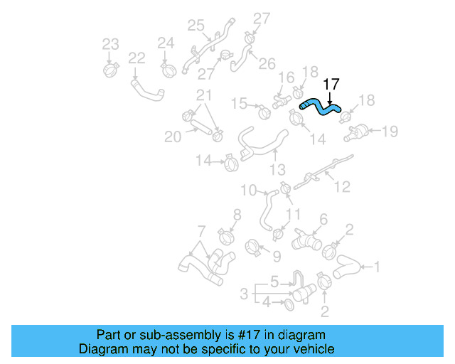 Coolant Hose 3C0-121-447-AQ - View 6