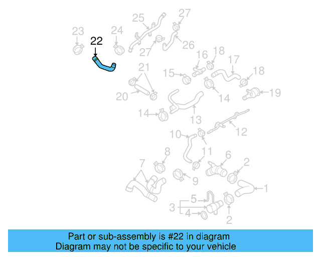 Inlet Hose 3C0-121-073-AE - View 7