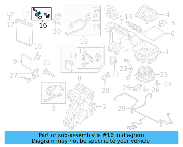 Heater Core Gasket Set 3QF-898-400-A - View 5