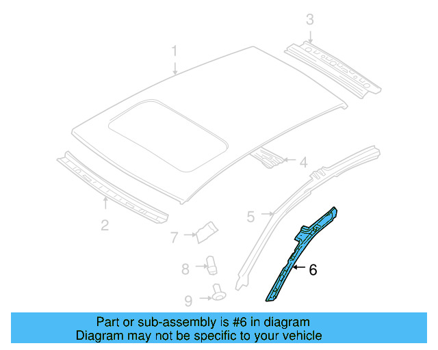Windshield Pillar Reinforced 1K5-810-412-B - View 10