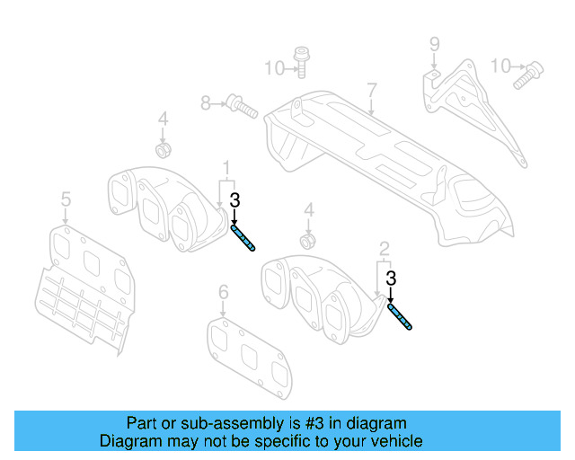 Exhaust Manifold Stud N-911-870-01 - View 3