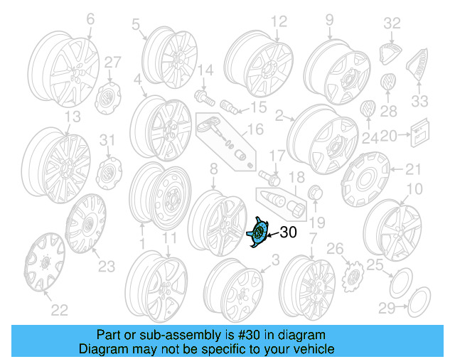 Center Cap 1C0-601-149-P-GRB