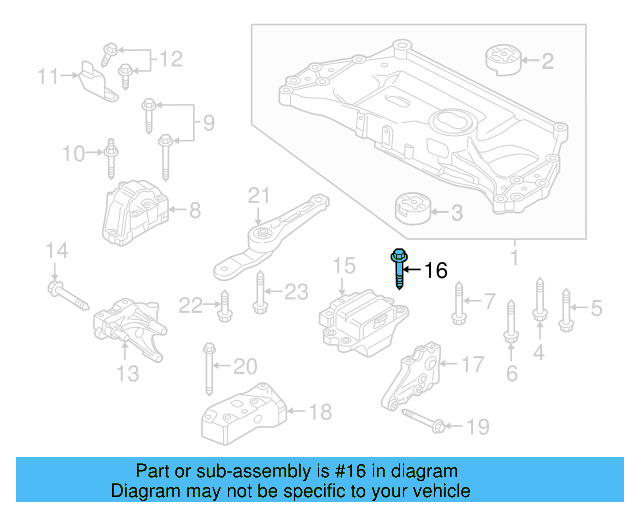 Motor Mount Mount Bolt N-105-524-04 - View 116