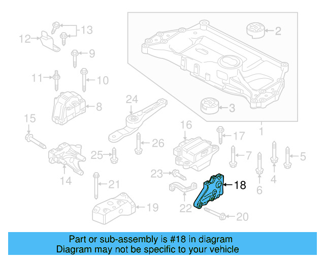 Trans Mount Lower Bracket 1K0-199-117-CD - View 74