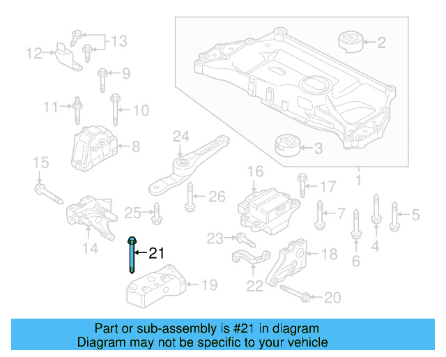 Motor Mount Mount Bolt N-105-524-04 - View 151
