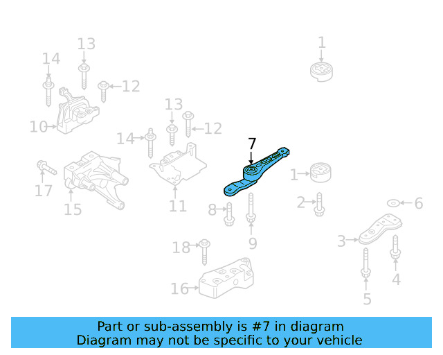 Rear Support 5Q0-199-855-AD - View 8