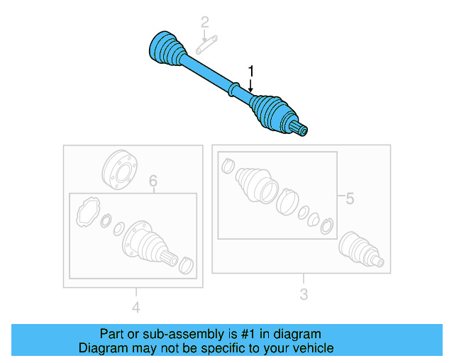 Axle Assembly 1K0-501-203-F - View 7