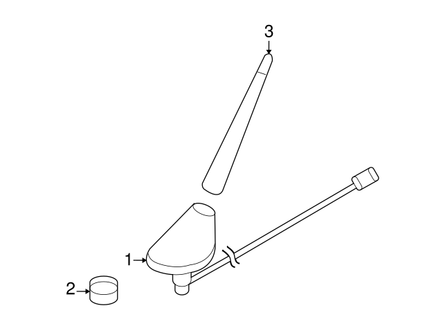 Radio Antenna Base Nut 1J0-035-437 - View 5