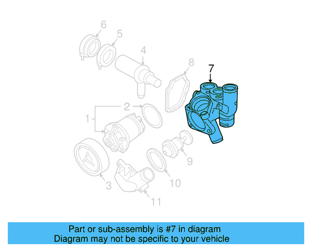 Thermostat Housing 022-121-117-C - View 17