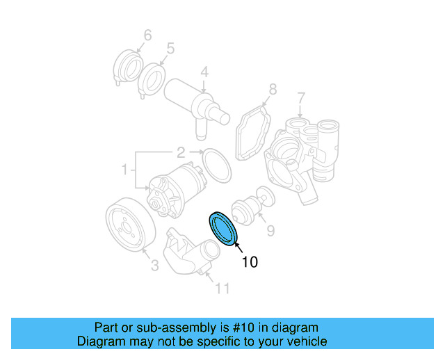 Engine Coolant Thermostat Gasket N-901-368-02 - View 8