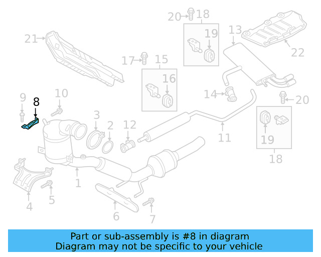 Converter & Pipe Bracket 5Q0-253-461-R - View 4