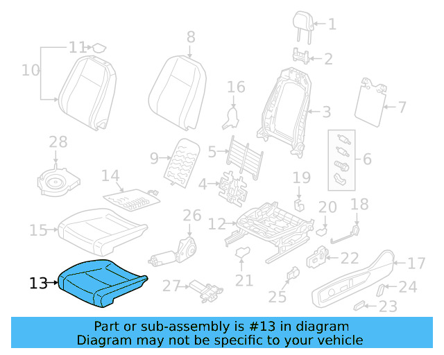 Seat Cushion Pad 3CN-881-375-C