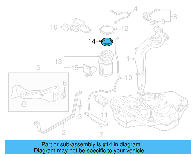 Fuel Pump Assembly Seal 1J0-919-133-B - View 49