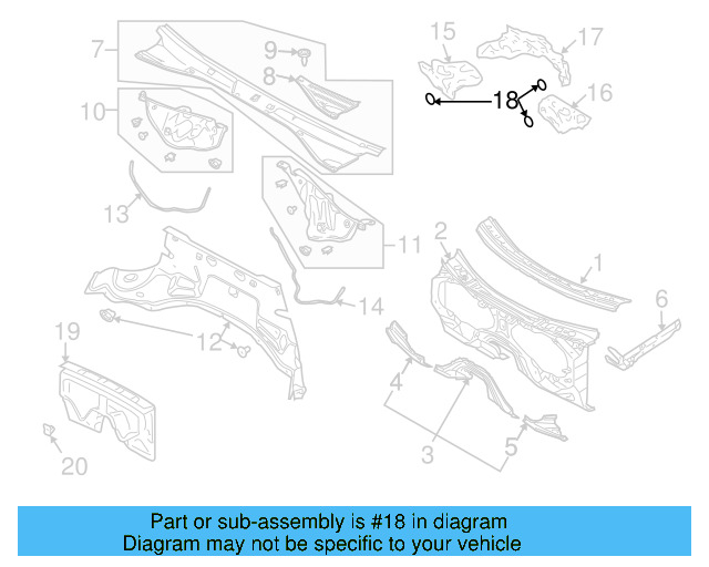 Floor Pan Heat Shield Clip 441-863-987-B - View 61