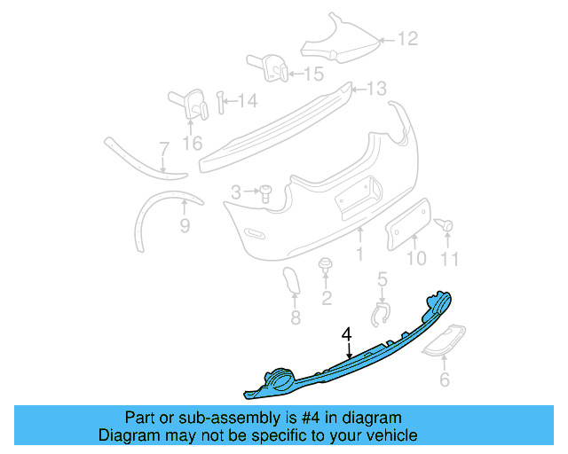 Spoiler (Unpainted) 1c0807521agru - View 3