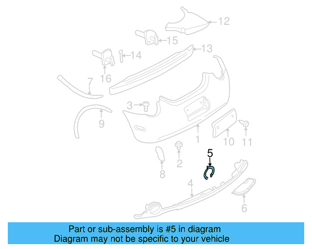 Spoiler Bracket 1C0-941-118 - View 3
