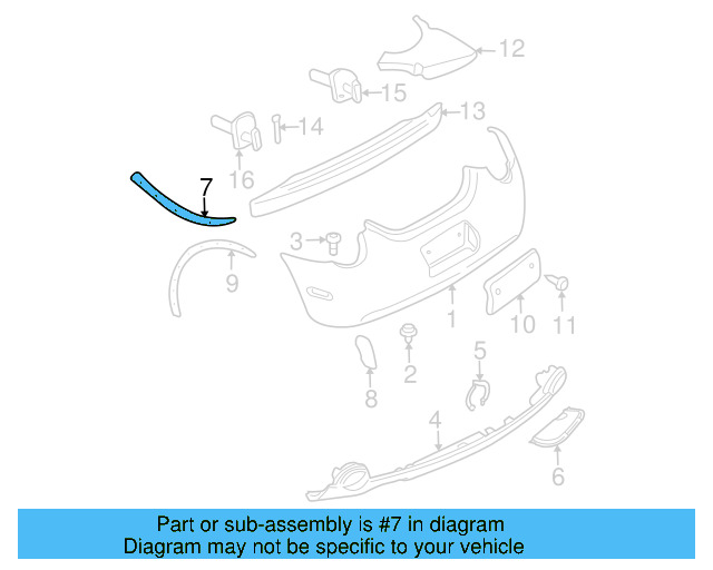 Bumper Protection Pad 1C0-807-637-B - View 11
