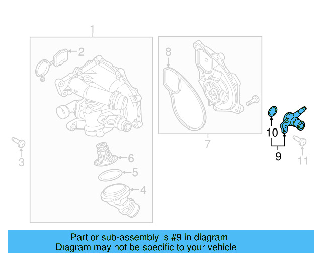 Engine Coolant Outlet Flange 06K-121-132-H - View 10