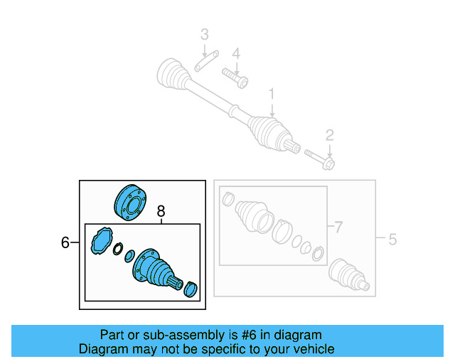 Inner Joint Assembly 1K0-498-103 - View 5