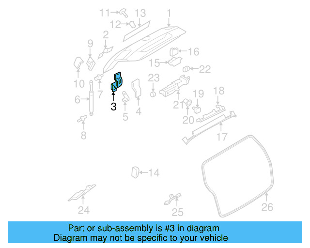 Wheel Opening Molding Grommet 3C0-853-586 - View 46