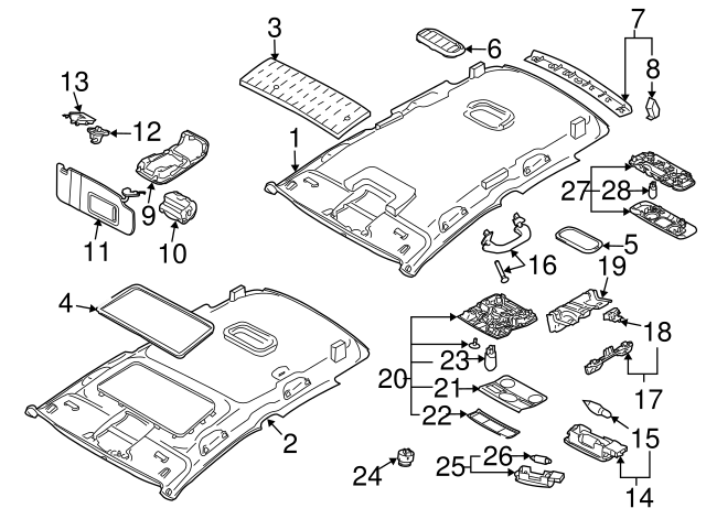 Rear Header Trim Clip 3D0-867-276 - View 11