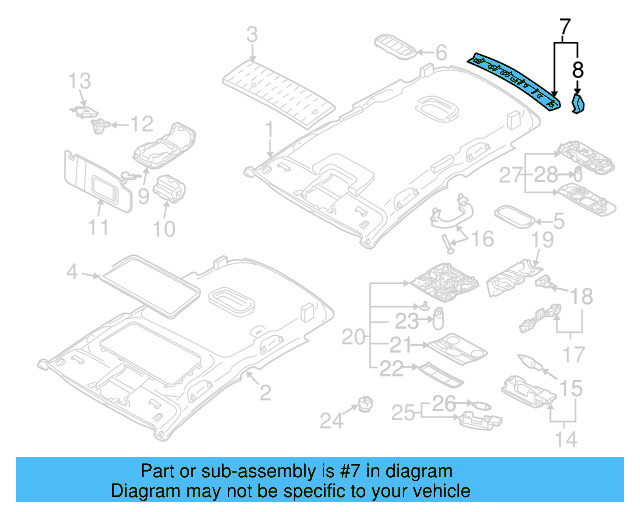 Roof Opening Trim 1K9-867-617-B-3U5 - View 3
