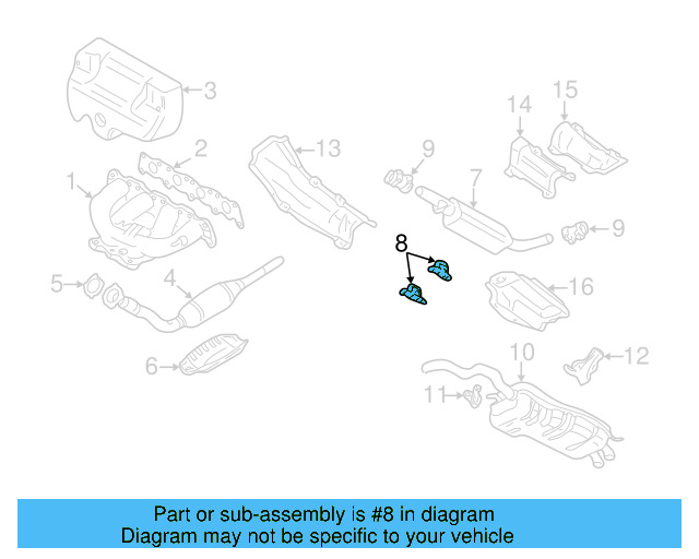 Resonator & Pipe Bracket 1J0-253-144-G - View 12