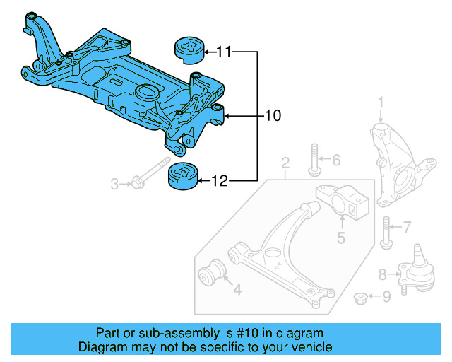 Engine Cradle 3C0-199-313-BA - View 5