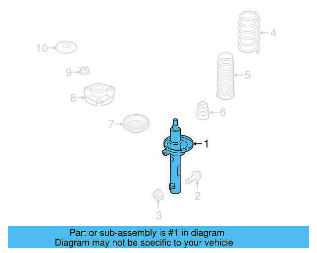 Strut 3C0-413-031-AH - View 5