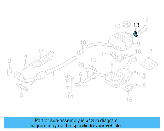 Tailpipe Clamp 8E0-253-139 - View 3
