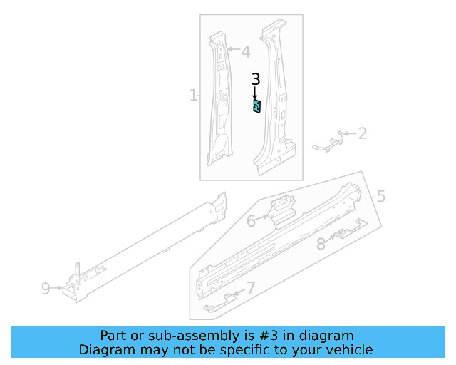 Pillar Reinforced Nut Plate 6R0-810-681 - View 11