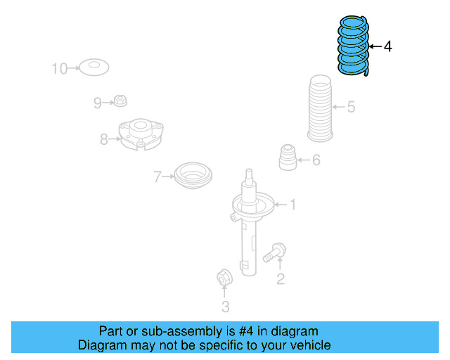 Coil Spring 3C0-411-105-C - View 3