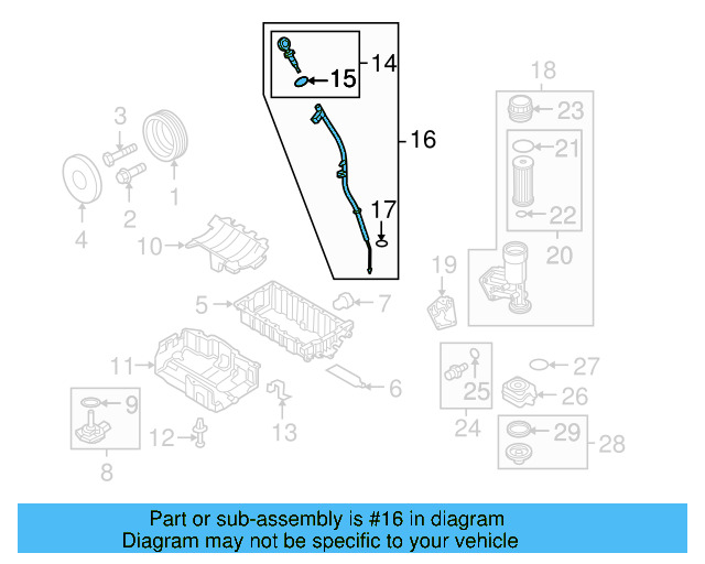Engine Oil Dipstick Tube 03L-115-607-S - View 15